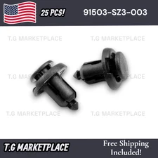 Set of 25: OE Spec Nylon Bumper Retainer Clips For Honda / Acura # 91503-SZ3-003