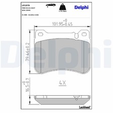DELPHI LP1979 Bremsbeläge Satz Bremsklötze Vorne