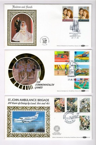 GB QEII 1982 - 1990 First Day Covers x 71. Benham, Special handstamps etc - Picture 12 of 24