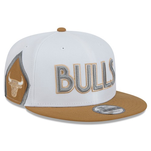 Gorra con cierre a presión Youth New Era White Chicago Bulls 2024/25 City Edition 9FIFTY
