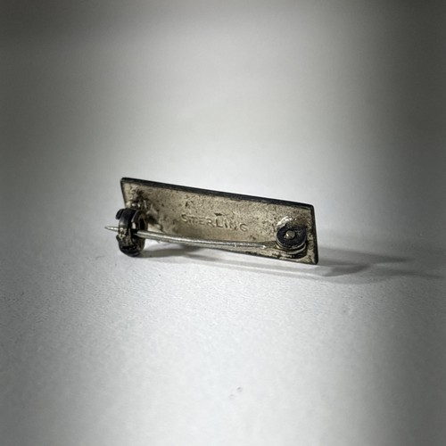 VTG Sterling with Red White Blue Enamel pin Patriotic~Flag~Service - Picture 2 of 6