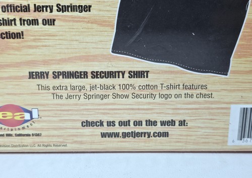 Jerry Springer On Video VHS Box Set With XL Security T-Shirt - Picture 3 of 3
