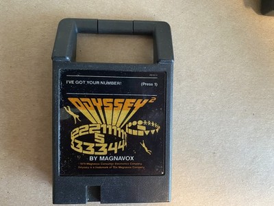 Vintage Magnavox Odyssey 2 I've Got Your Number Game Cartridge 1979  tested