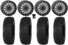 System 3 SB-6 15" Wheels Gm (6+1) 33" Roctane ST Tires RZR Turbo S / RS1