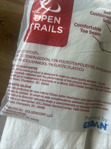 CALZINI VINTAGE GILDAN GRANDI E ALTI DA UOMO ~ 6 PRS ~ TAGLIA 12-16 ~ IMBOTTITI ~ USA NUOVI CON ETICHETTE - Foto 7 di 8