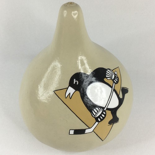 Pittsburgh Penguins Hockey Hecho a Mano Pintado Calabaza Arte Deportes Decoración del Hogar - Imagen 2 de 17