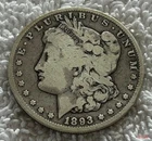 1893-CC $1 Morgan Silver Dollar Carson City VG*