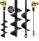 K-Brands Auger Drill Bit for Planting 2 Pack 1.6 x 16 Inch & 3.5 x 16 Inch Set