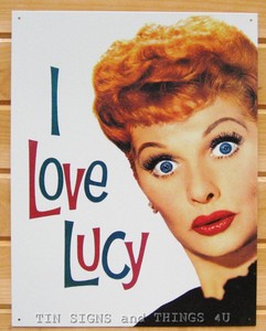 I Love Lucy Signo De Estano Metal Cartel Lucille Ball Foto Vintage
