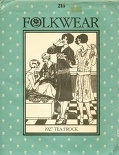 1980's Folkwear 1927 Tea Frock Pattern 214 Size 8-10