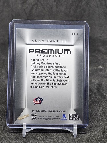 2023-24 Upper Deck Metal Universe Skybox Premium Prospects #3 Adam Fantilli - Bild 2 von 2