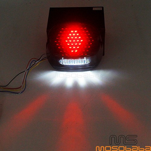 Smoke LED Turn Signal Light Brake Tail Light License Plate Light For Harley Dyna - Picture 3 of 12
