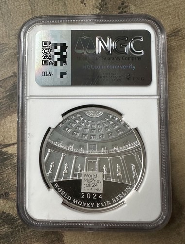 NGC PF70 2024 Berlin World Money Fair Silver Panda medal 1oz Year Of the Dragon - Picture 2 of 2