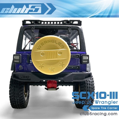 Spare Tire Cover for Axial SCX10 III Jeep JLU Wrangler - Picture 5 of 6