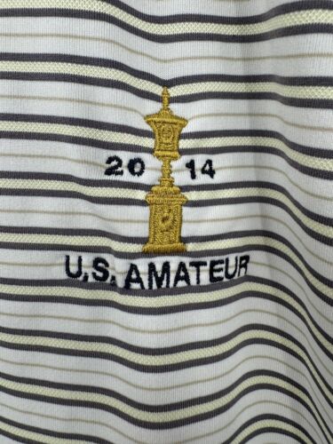 FootJoy Polo Mens Medium U.S. Amateur Cup Striped Golf Performance Stretch - Picture 3 of 8