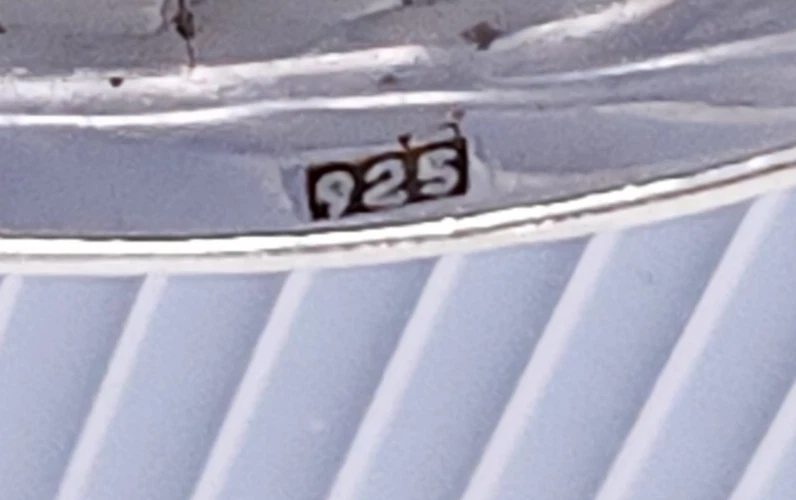 Bracelete vintage nativo navajo prata esterlina azul topázio 7" - Imagem 4 de 4