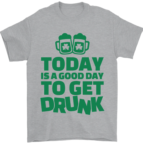 Gut Tag Zu Get Drunk St Patricks Day Herren 100% Baumwolle - Picture 2 of 12