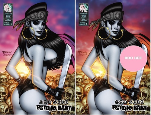 SAD GIRL PSYCHO BABY #5 AOD COLLECTABLES EXCLUSIVE SET OF 2 McKAY COVERS 2022 - Picture 1 of 3