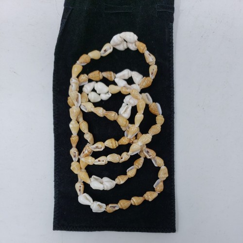 Conch Shell Necklace Natural Neutral Brown Hawaiian Ocean Beach Surfer Boho 34in - Picture 3 of 11