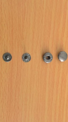 Boutons pression 15 sets 10 mm métal noir charcoal boutons pression anorak - Imagen 3 de 7