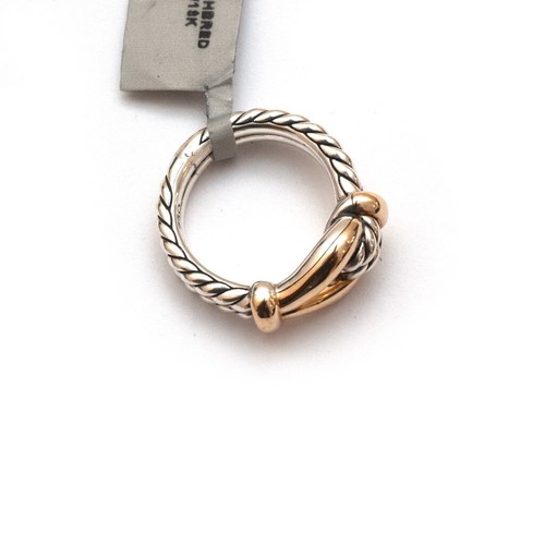 Nuovo anello DAVID YURMAN donna 9 mm purosangue anello mignolo oro 925 18 carati misura 3,75 - Foto 7 di 9