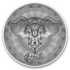 2 x Vinyl Aufkleber 25 cm (BW) - hübsches indisches Elefant Mandala #37922