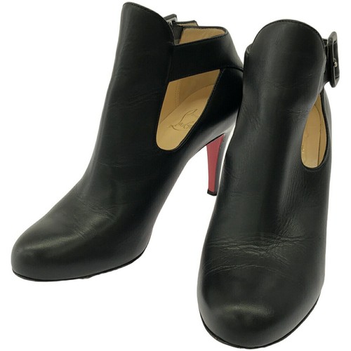Christian Louboutin Size 36 Women's Square Toe Leather Boots in Black - Picture 6 of 6