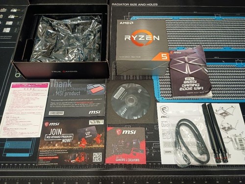 Msi B550I Gaming Edge Wifi Motherboard + Amd Ryzen 5 5600X Cpu - Afbeelding 1 van 5