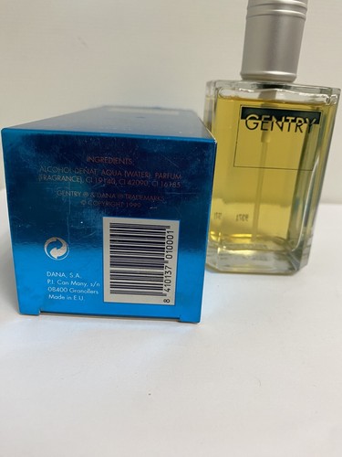 GENTRY DE DANA UOMO HOMBRE EAU COLOGNE 100 ML VINTAGE & RARE COLONIA PERFUME - Imagen 2 de 2