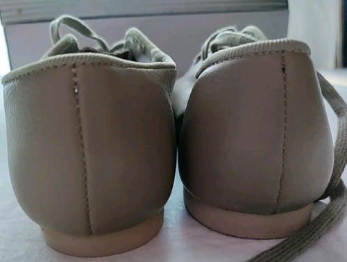 Danshuz New Tan Leather Split Sole Lace up Jazz Gymnastics Dance Shoes Size 5 - Picture 7 of 9