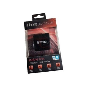iHome Stable Link USB Multicard Reader Ih-u201b Supports 9 Cards Mac PC