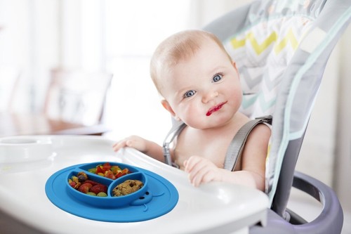 Mantel individual de silicona Ladybug para bebé - Lindo tapete de alimentación de succión - AZUL sin BPA - Imagen 7 de 7