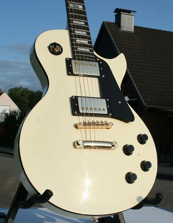 Weller Edel Le Paul Custom Grover Tuner Massiv Mahagoni Body Gold Hardware - Bild 3 von 4