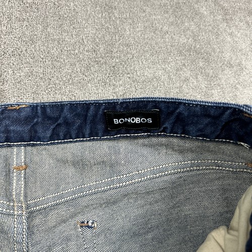 Pantalones de mezclilla Bonobos para hombre 32x32 azules lavado oscuro informales rectos elásticos - Imagen 3 de 10
