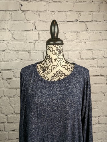 David Bitton women's long sleeve stretch knit popover geo print plus size xxl b9 - Picture 2 of 9