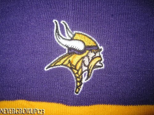 YOUTH MINNESOTA VIKINGS KNIT BEANIE~HAT~STOCKING CAP & GLOVES~BOYS 8-20~NWT - Picture 2 of 4