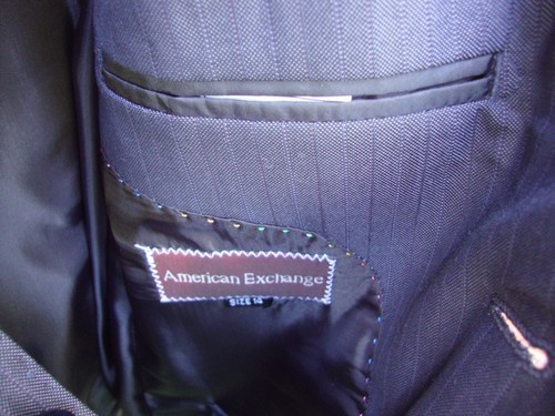 Boys 2 piece navy suit jacket and gray pants/Sizes 12 and 14 - Picture 2 of 4