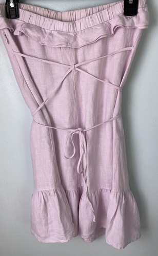 Beautiful Juicy Couture Women's Strapless Coquette Ruffle Tie Y2K Dress Size S - Picture 16 of 21
