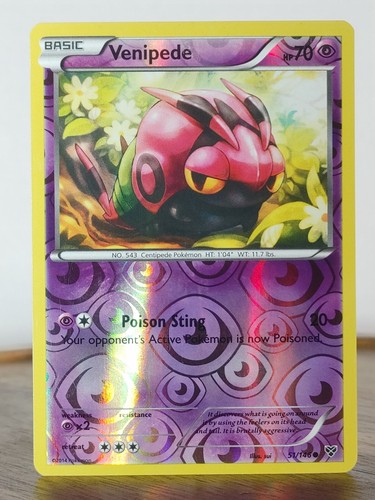 Venipede - Set base XY - singoli - 51/146 - Pokemon TCG - Reverse Holo - Foto 3 di 11