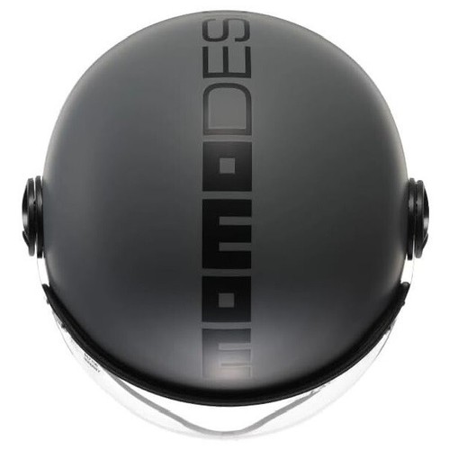 CASCO HELMET MOTO JET MOMO DESIGN FGTR CLASSIC GREY BLACK OPACO TG XS - Foto 4 di 5