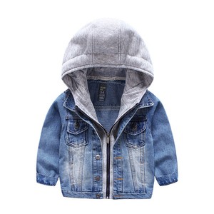Toddler Baby Boys Outerwear Hooded coats Denim Jacket Kids Boys Clothes Tops