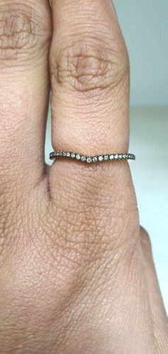 14Carat White & Rose Gold Half Eternity Stacking Band Ruby, Emerald, Sapphire - Picture 11 of 30