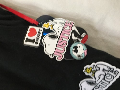 Justice Snoopy girls fleece skirt w/built in shorts black Skort U pick Sizes NEW - Picture 3 of 3