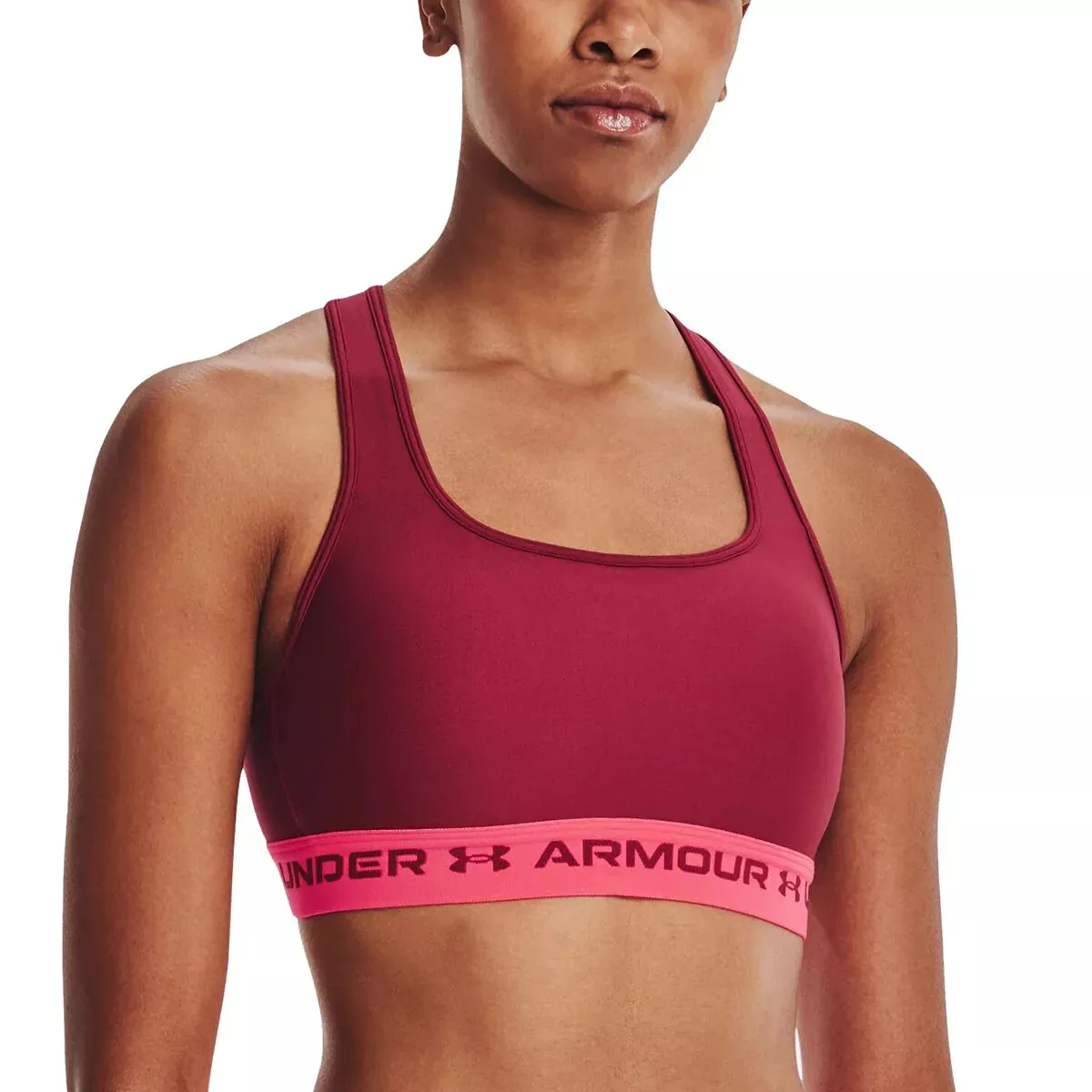 Under Armour Women's Medium Support Crossback Sports Bra Red 1361034-664 NWT