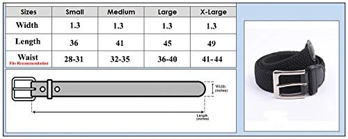 Cinturones trenzados multicolores elásticos tejidos de tela elástica de lona Foto 2 de 4