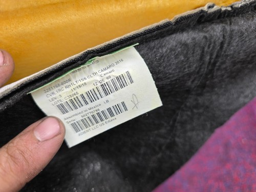 CHEVROLET CAMARO LS 16-24 OEM FRONT RIGHT PASSENGER SEAT CHAIR CUSHION COVER - Picture 7 of 7