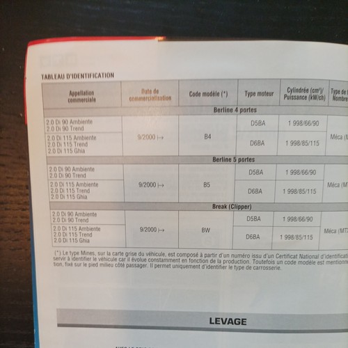 REVUE TECHNIQUE FORD MONDEO 2 2.0 Di  90 115 diesel ambiente ghia trend dp 2000  - Picture 6 of 14