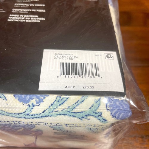 NEW Ralph Lauren 3-Piece Duvet Cover Set FULL QUEEN Floral Blue CALLEN - Picture 10 of 10