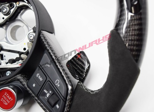 Audi TT TTRS 8S MK3 LED Carbon Fibre Steering Wheel - Customisable Options 2014+ - Picture 6 of 12