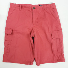 RARE Vtg Polo Ralph Lauren RL 1967 Boys 18 Red Cotton Ripstop 11" Cargo Shorts
